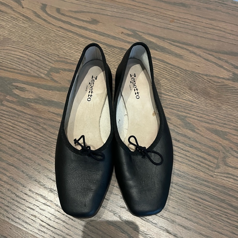 Repetto Black Leather Loafers